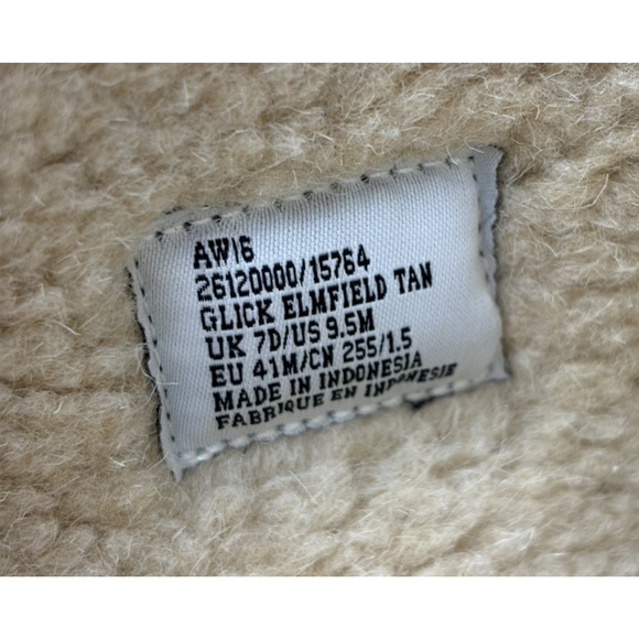 Clarks Glick Elmfield Leather Suede Shearling Winter Boots Womens 9.5 M Tan - Picture 13 of 13